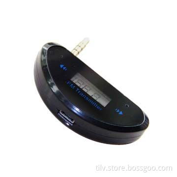 FM transmitter for mobile phone with handsfree talk function and LCD frequency display